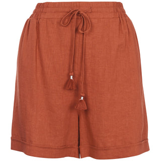 Belize shorts in linen and rust color. Buy from Love Moi Boutique designed by haven,