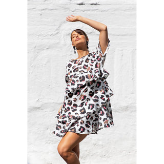 Lozzy Leopard Linen Dress