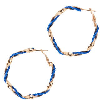 Mimosa Twist Hoop Indigo